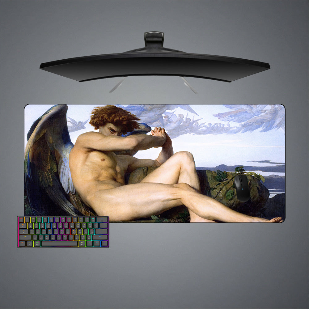 Allleftout Fallen Angel Painting Design M-Xxl Size Gaming Mouse Pad, Computer Desk Mat