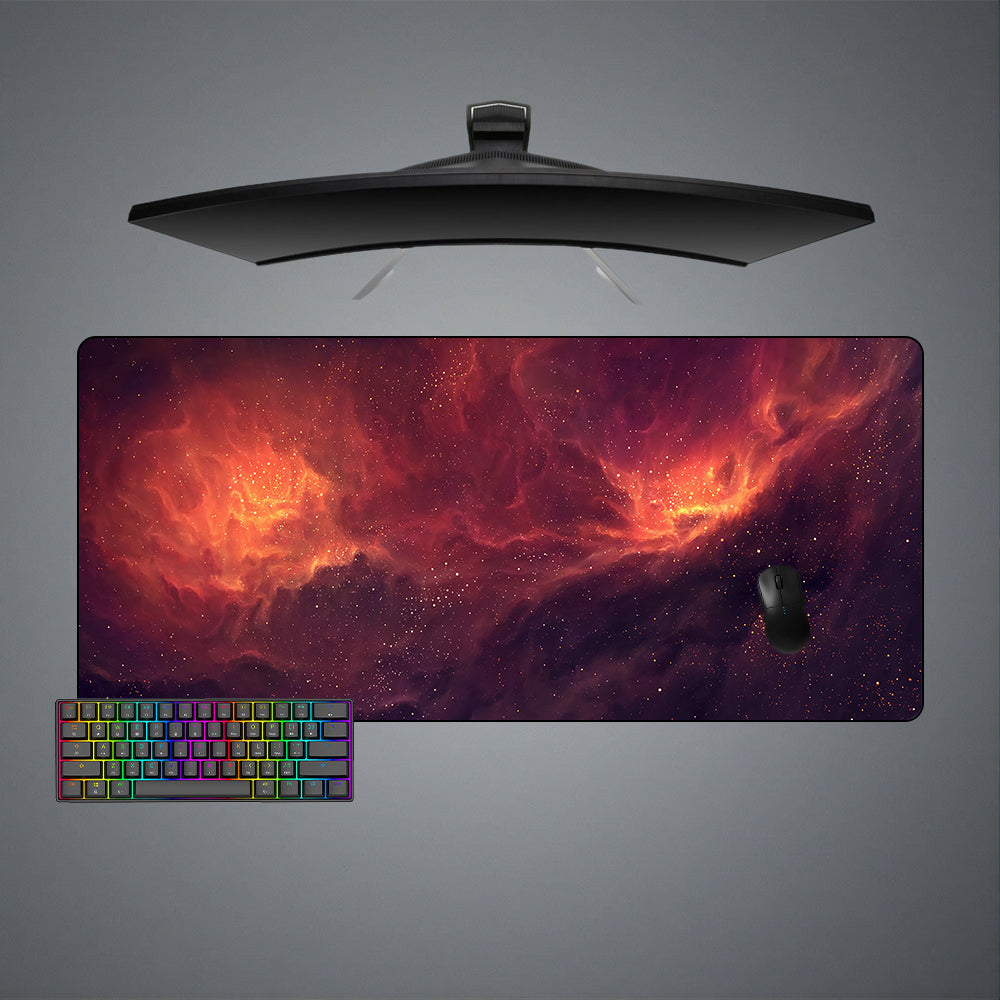 Allleftout Fiery Nebula Design M-Xxl Size Gaming Mouse Pad, Computer Desk Mat