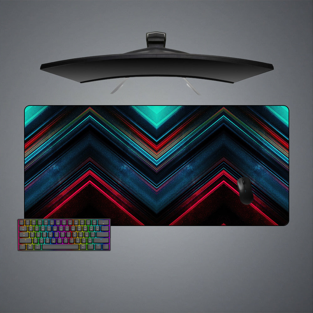 Allleftout Layered Triangle Design M-Xxl Size Gaming Mouse Pad, Computer Desk Mat