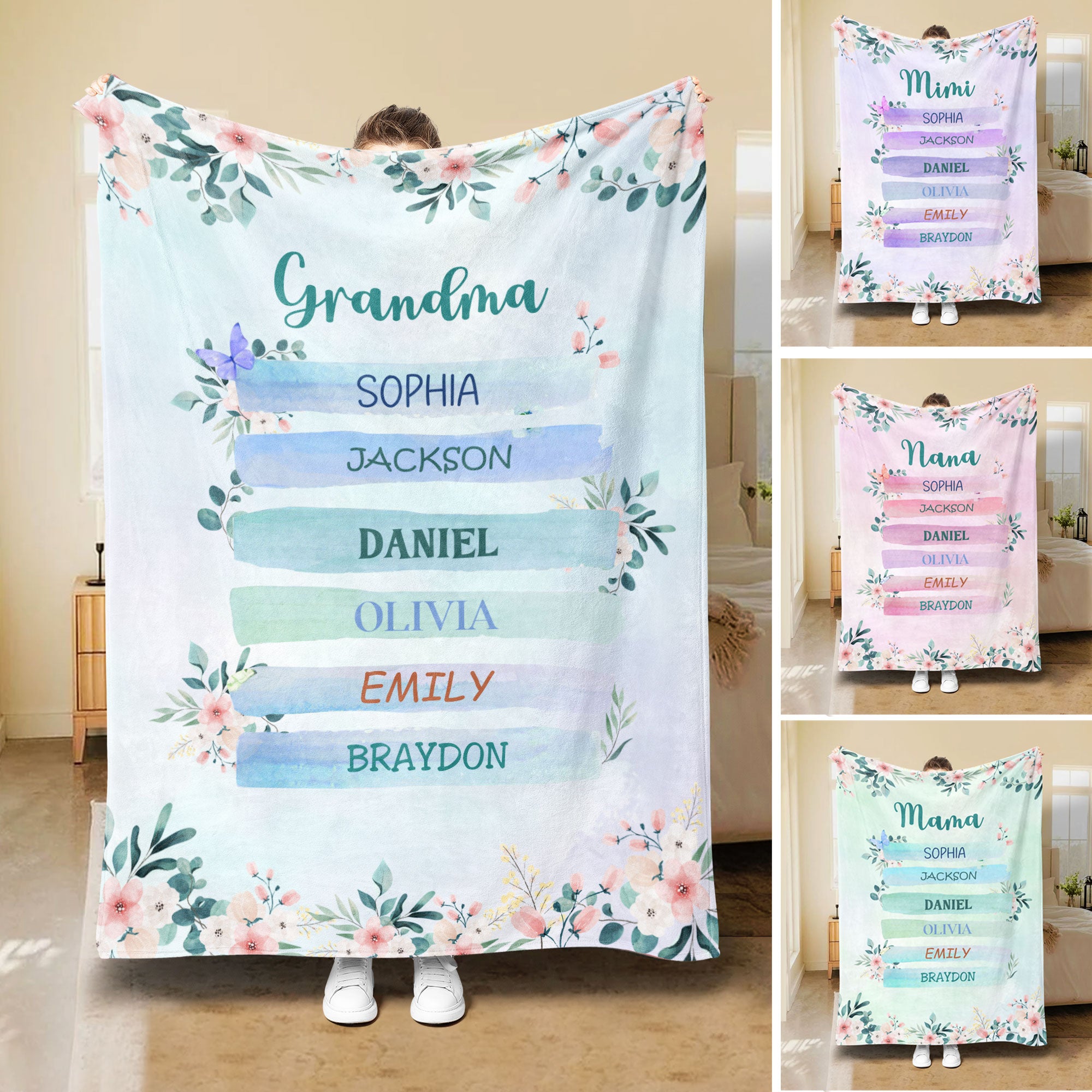 Petmytshirt Mom Flower Blanket