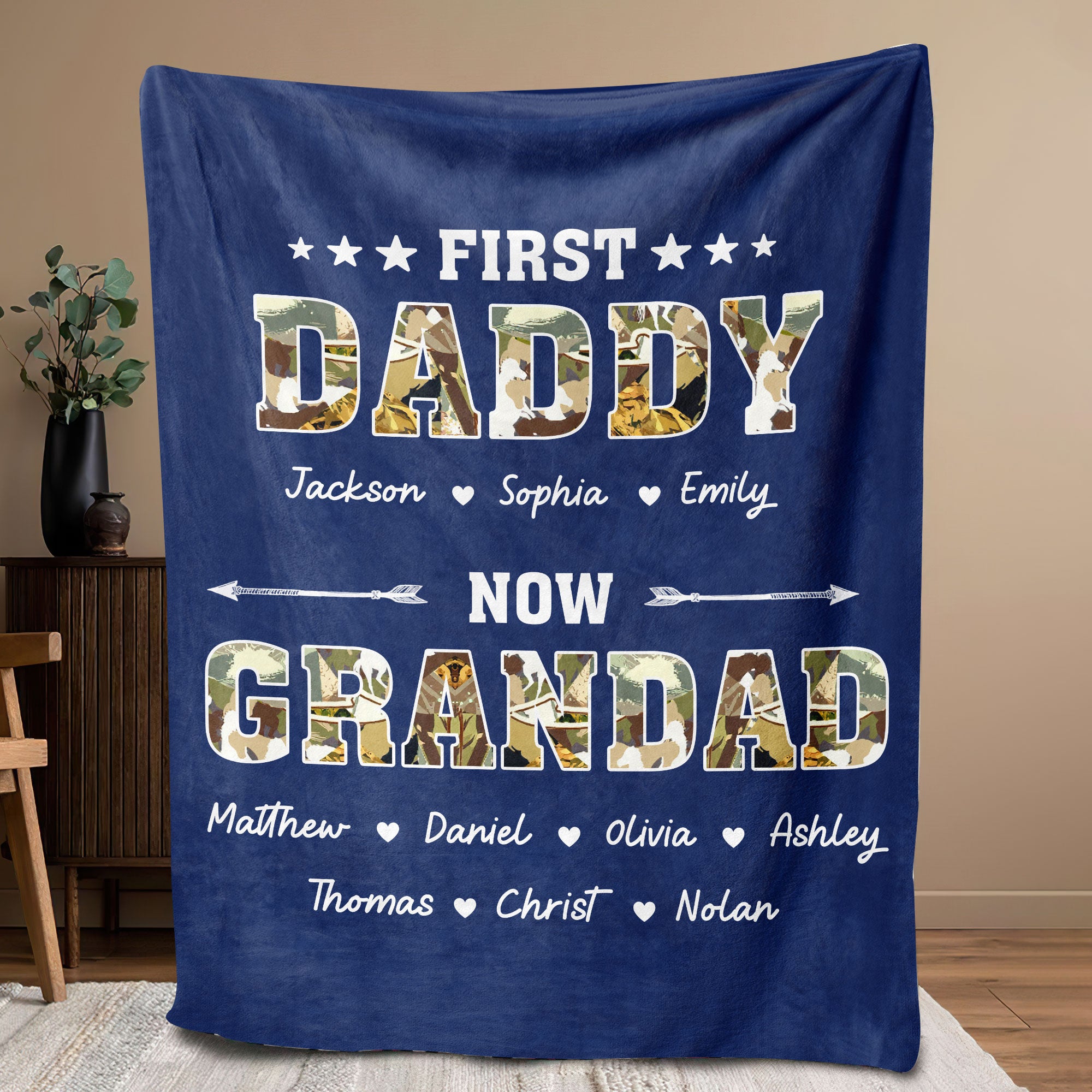 Petmytshirt Grandpa Blanket Custom First Dad Now Grandpa Papa