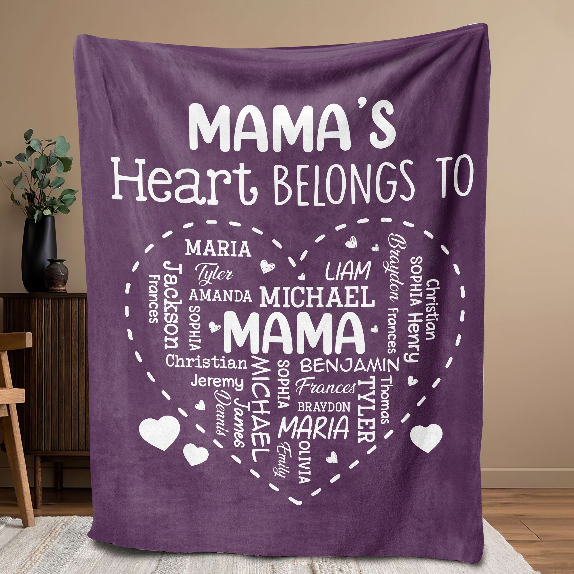 Petmytshirt Grandma Heart Blanket
