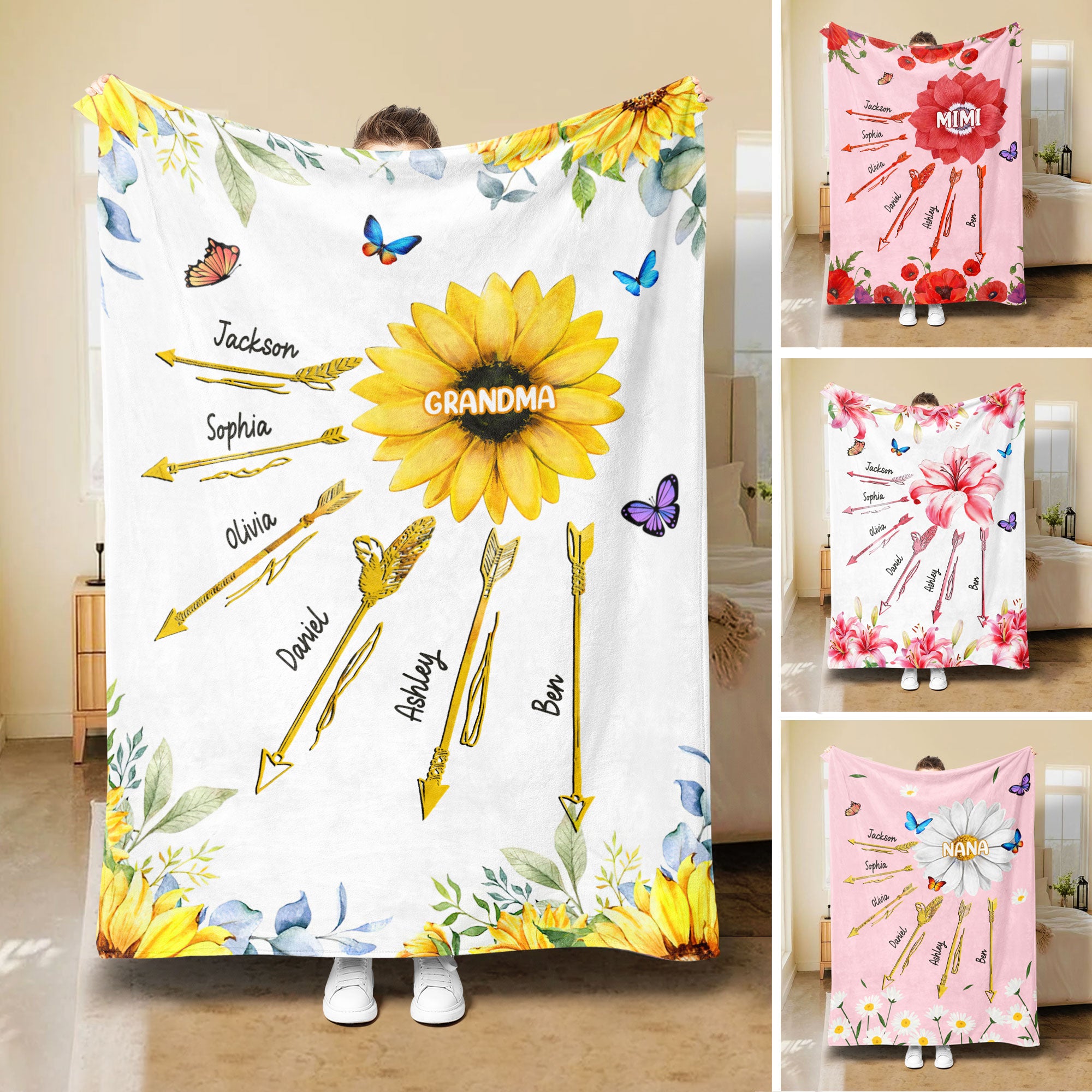 Petmytshirt Nana Sweethearts Blanket