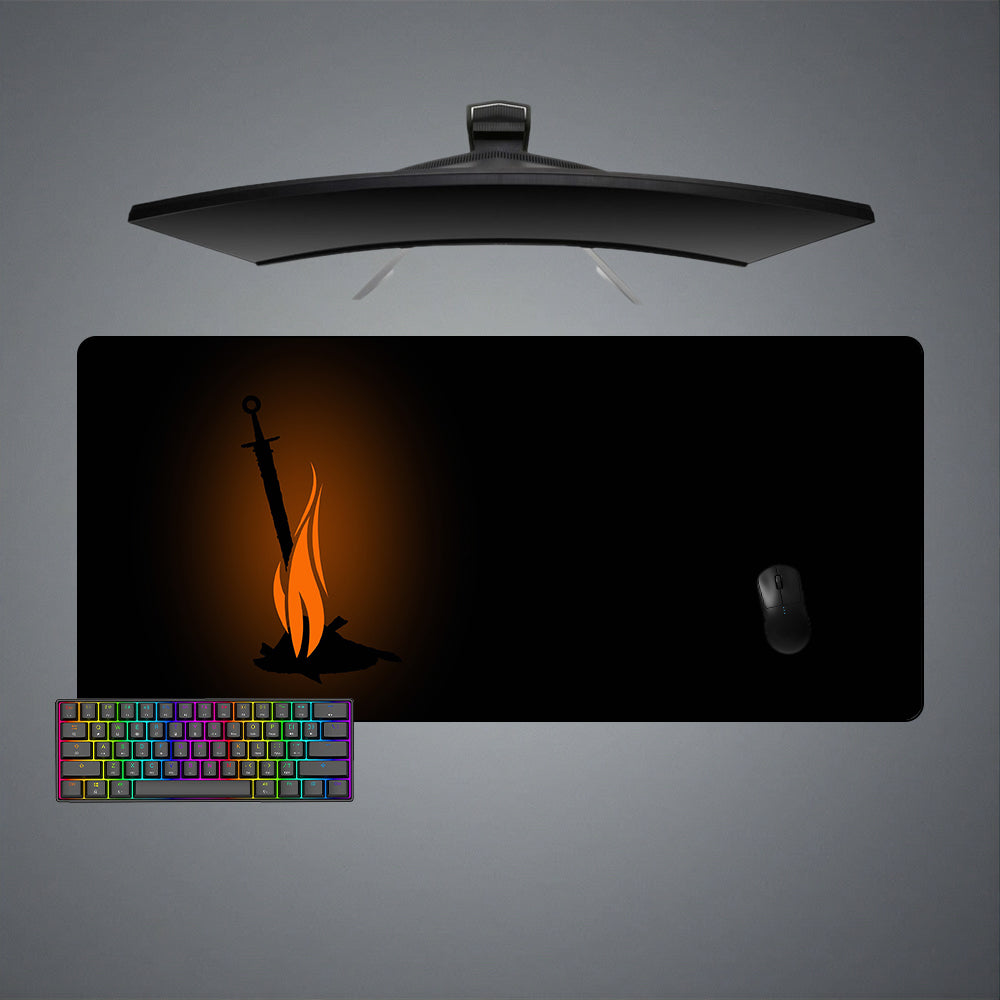 Allleftout Bonfire Logo Design M-Xxl Size Gaming Mouse Pad, Computer Desk Mat