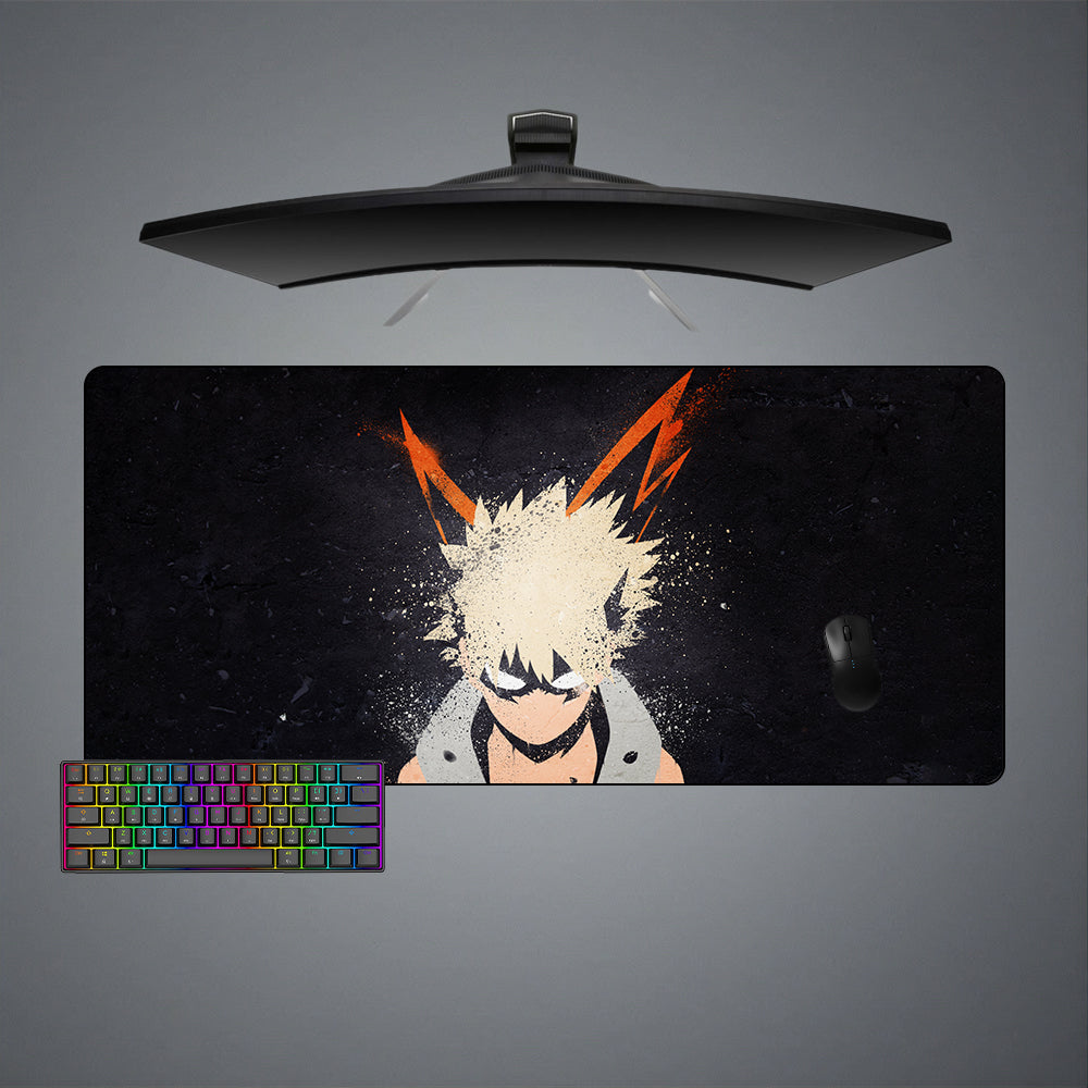 Allleftout Katsuki Bakugo Paint Design M-Xxl Size Gaming Mouse Pad, Computer Desk Mat