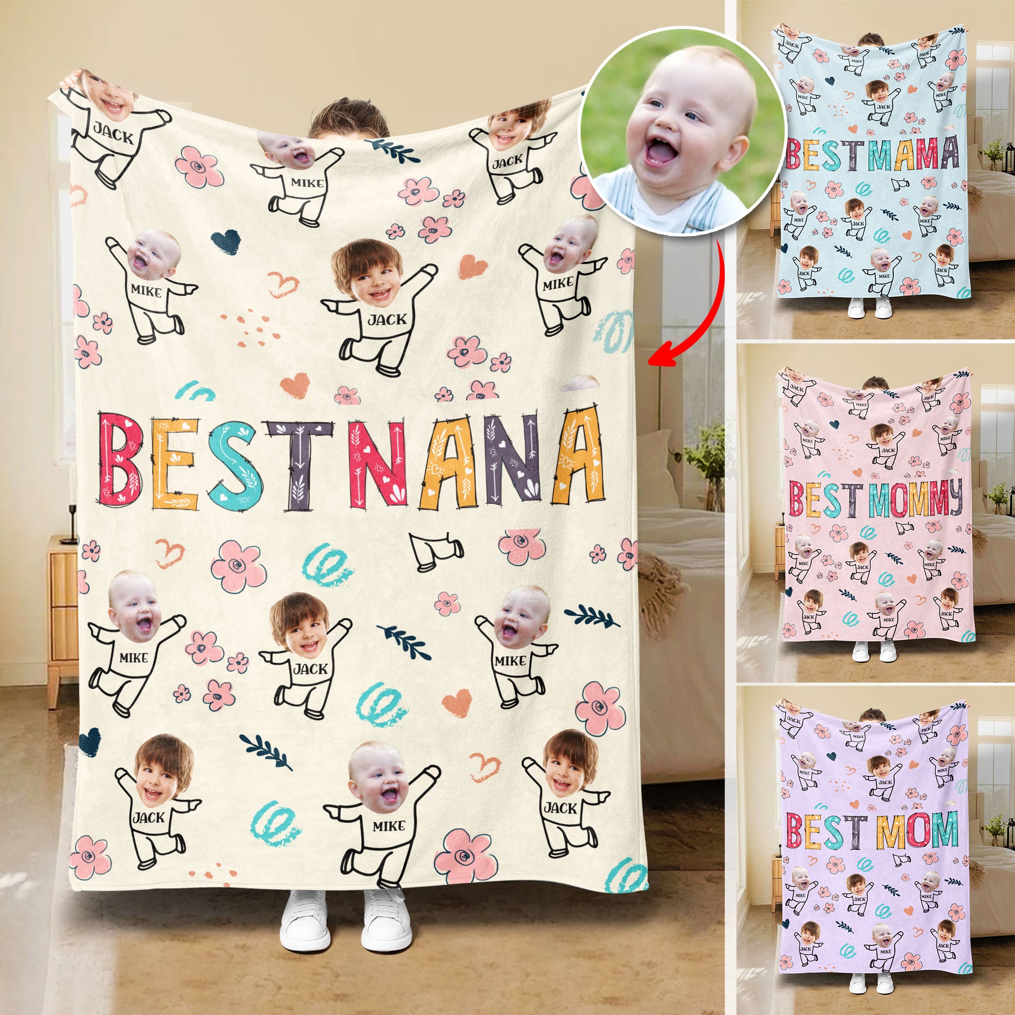 Petmytshirt Spooky Grandma Blanket