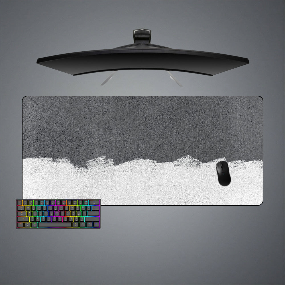 Allleftout Gray And White Brush Strokes Design M-Xxl Size Gaming Mouse Pad, Computer Desk Mat