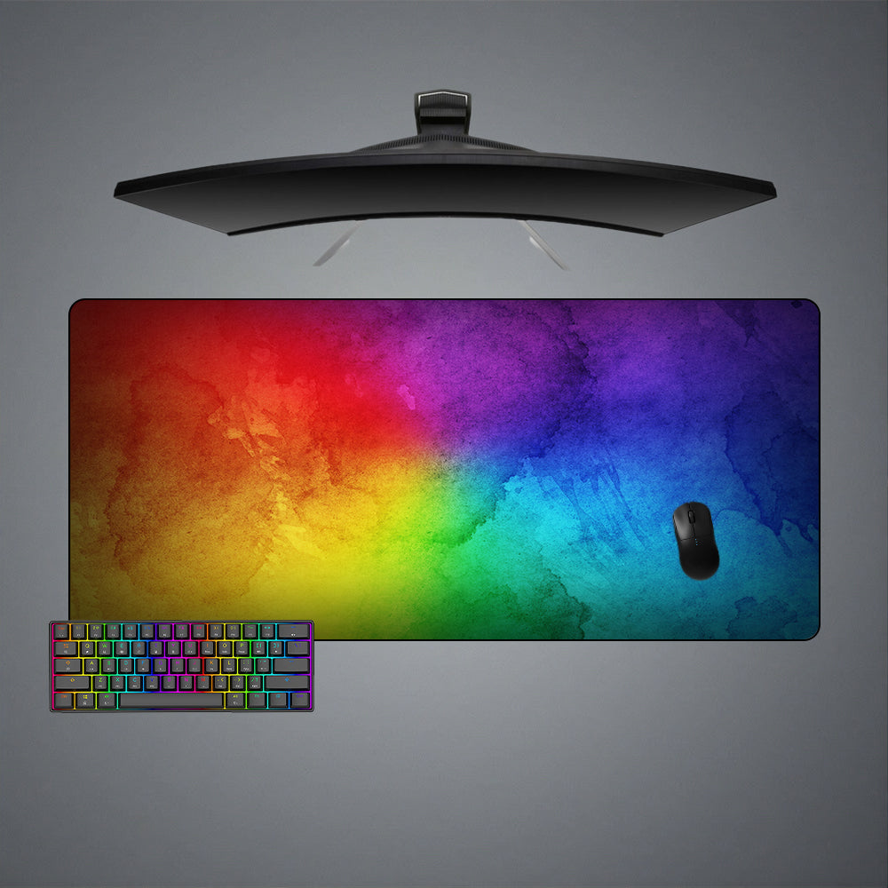 Allleftout Colorful Watercolor Design M-Xxl Size Gaming Mouse Pad, Computer Desk Mat