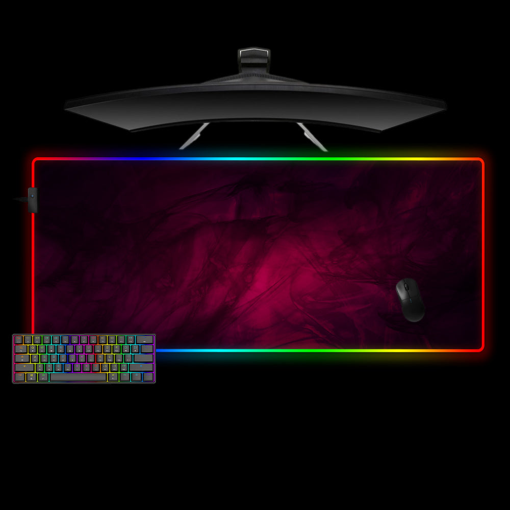 Allleftout Doppler Red Design M-Xxl Size Rgb Gaming Mouse Pad, Computer Desk Mat