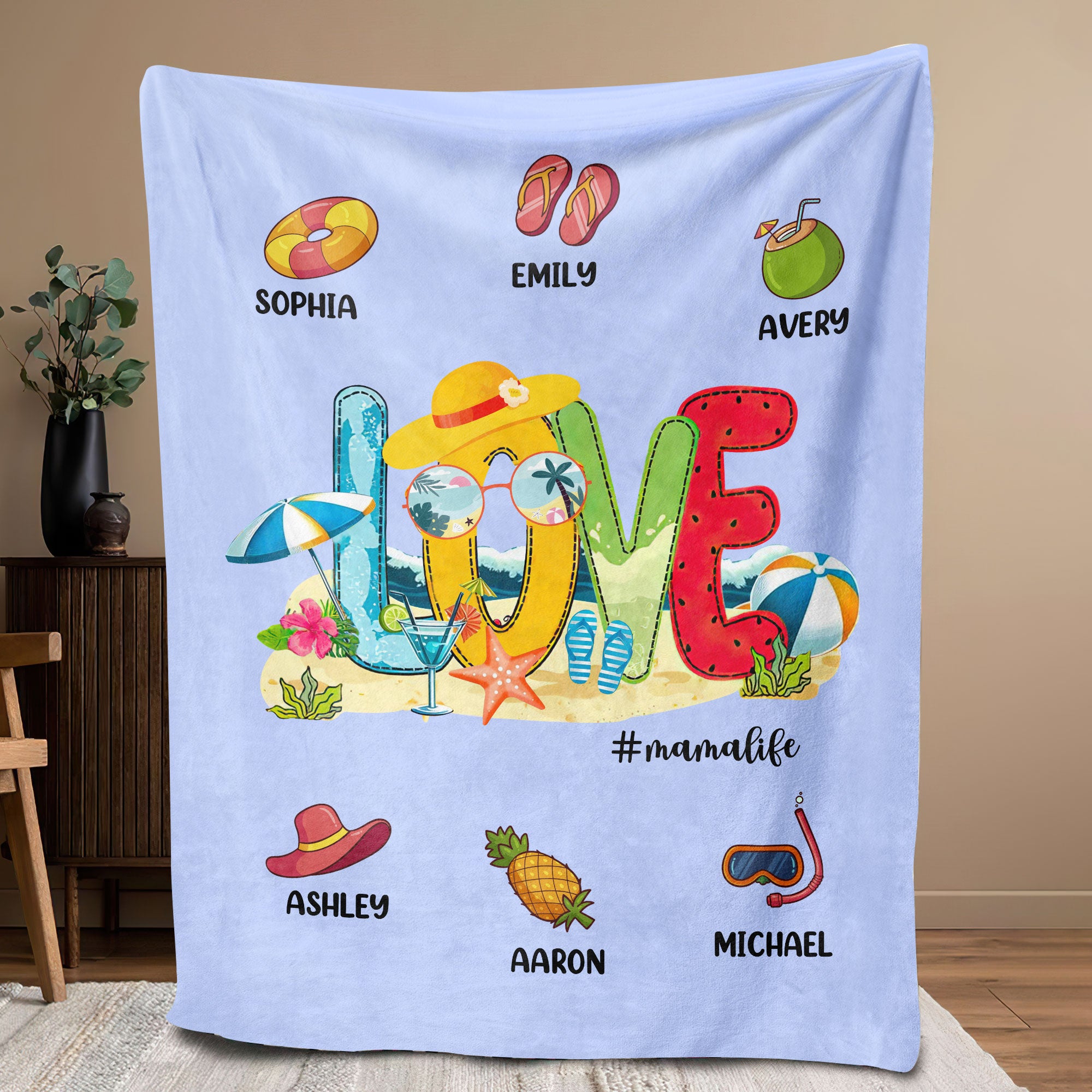 Petmytshirt Grandma Blanket Mom Summer Blanket Custom Kids 