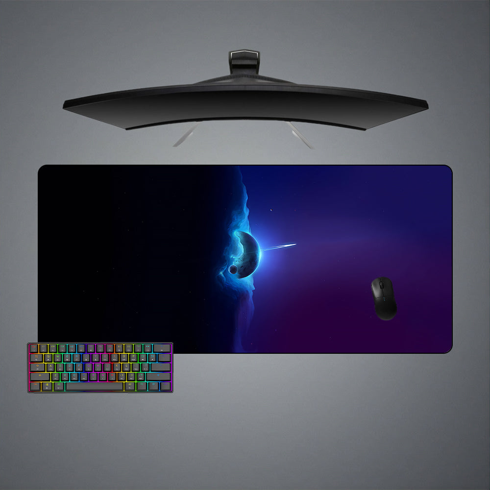 Allleftout Space Light And Dark Design M-Xxl Size Gaming Mouse Pad, Computer Desk Mat