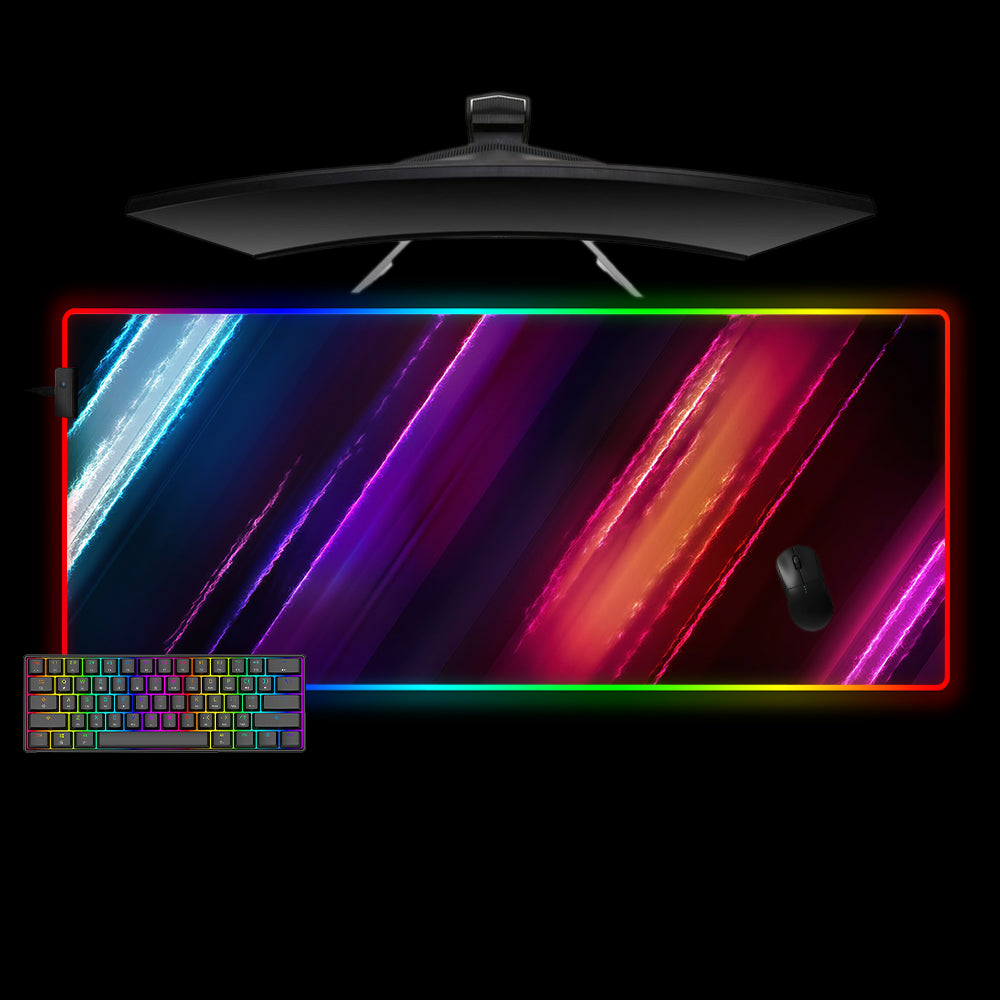 Allleftout Electric Colors Design M-Xxl Size Rgb Gaming Mouse Pad, Computer Desk Mat