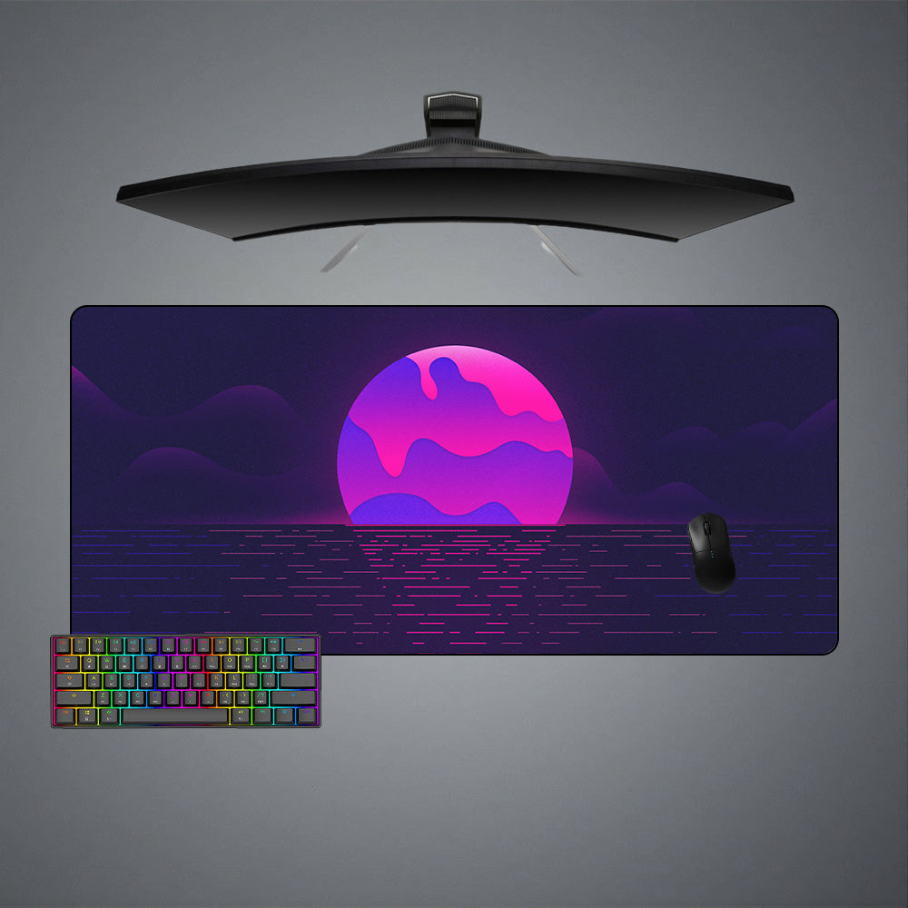 Allleftout Neon Sunset Design M-Xxl Size Gaming Mouse Pad, Computer Desk Mat