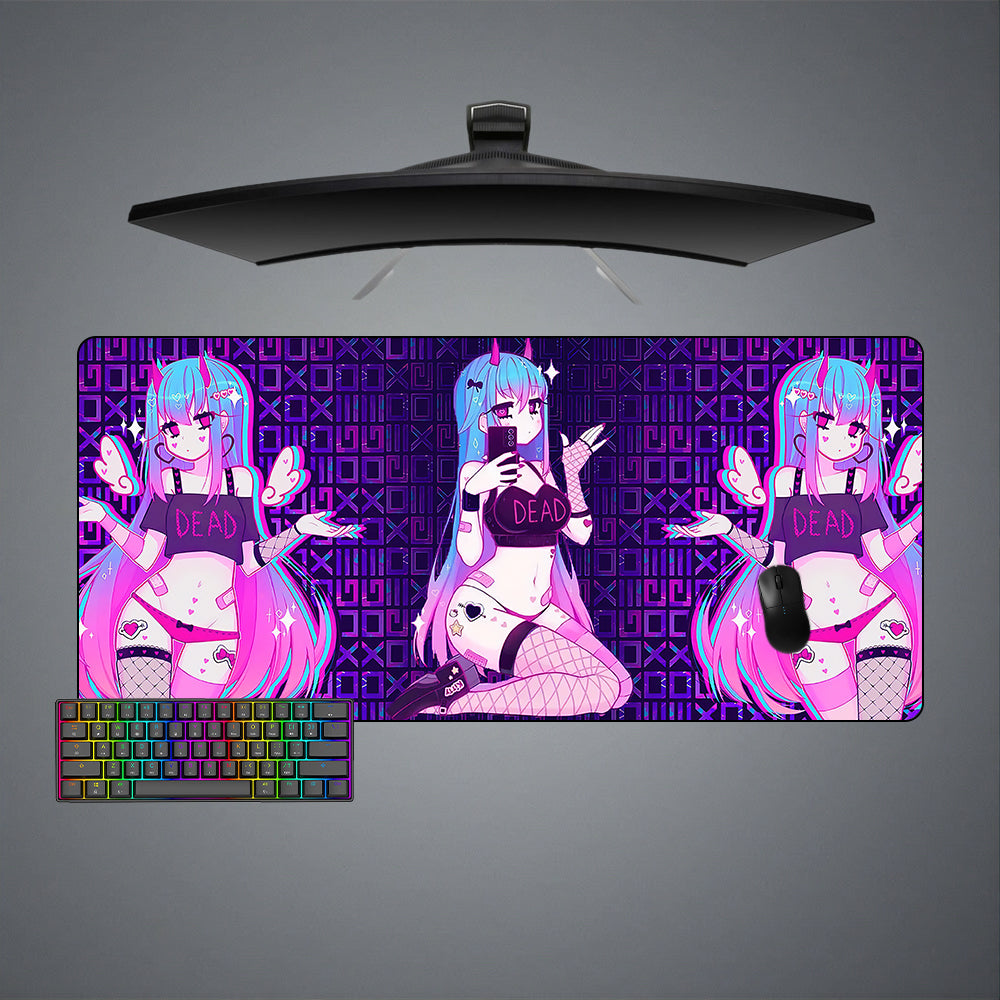 Allleftout Moneko Anime Girl Design M-Xxl Size Gaming Mouse Pad, Computer Desk Mat