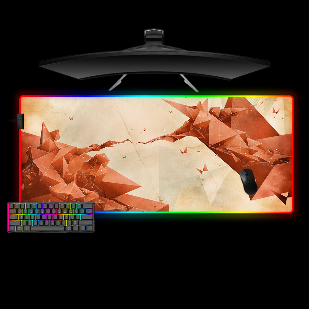 Allleftout Geometry Creation Design M-Xxl Size Rgb Gaming Mouse Pad, Computer Desk Mat