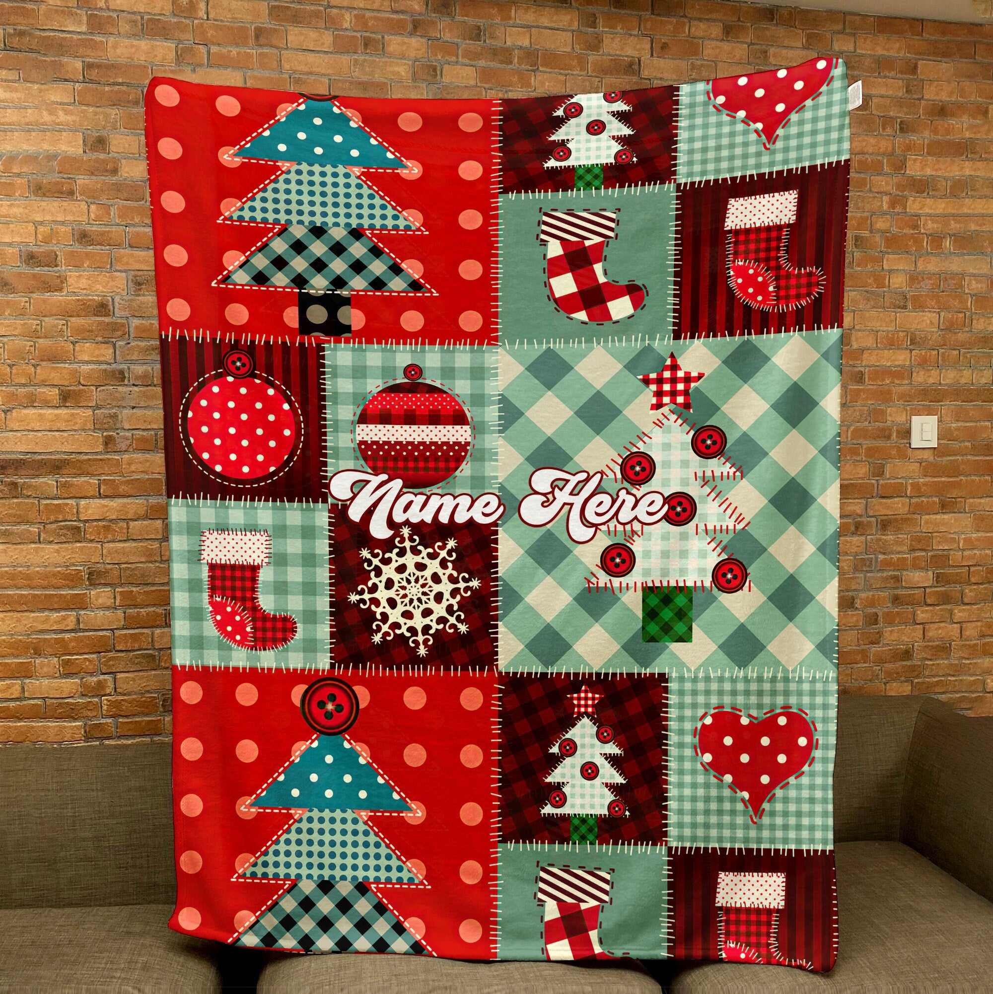 Petmytshirt Christmas Blanket Xmas Holiday Blanket Custom Name Christmas Decor Christmas Gift