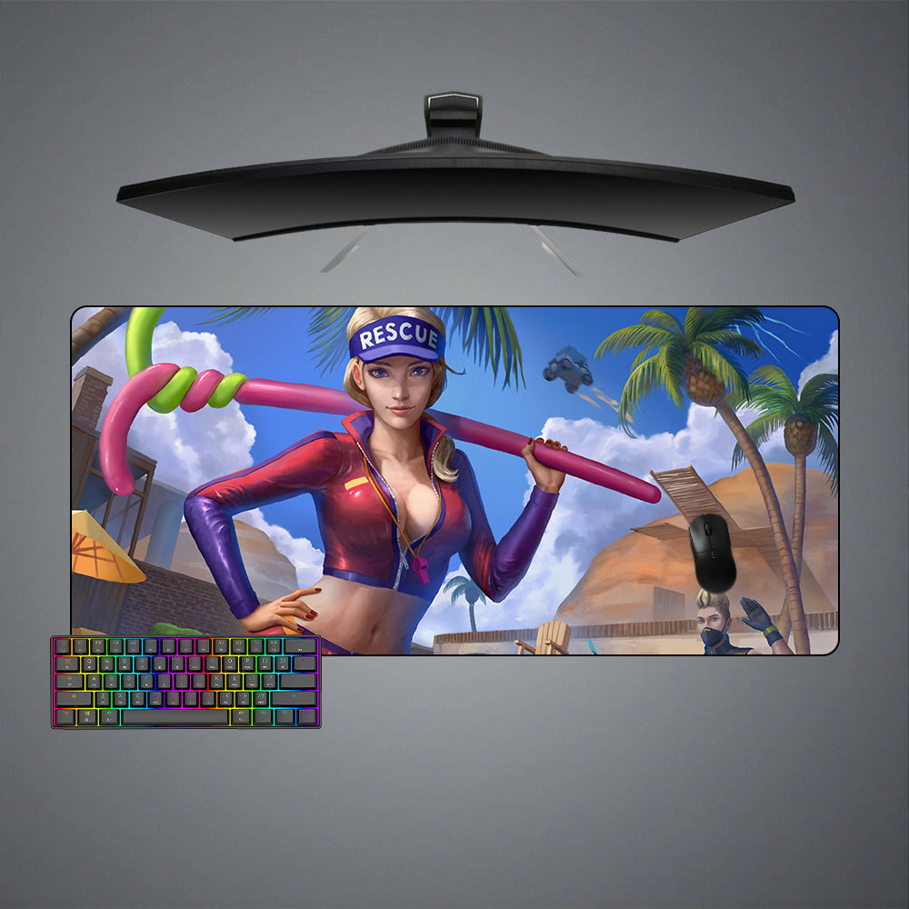 Allleftout Fortnite Rescue Design M-Xxl Size Gaming Mouse Pad, Computer Desk Mat
