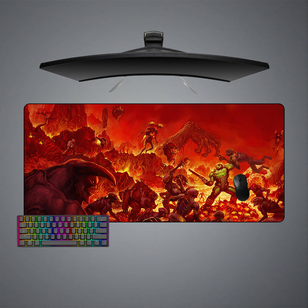 Allleftout Doom Hell Design M-Xxl Size Gaming Mouse Pad, Computer Desk Mat
