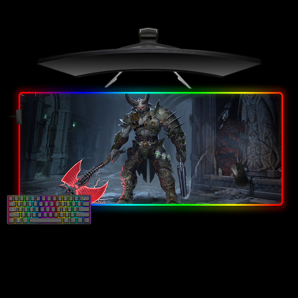 Allleftout Doom Marauder Design M-Xxl Size Rgb Gaming Mouse Pad, Computer Desk Mat