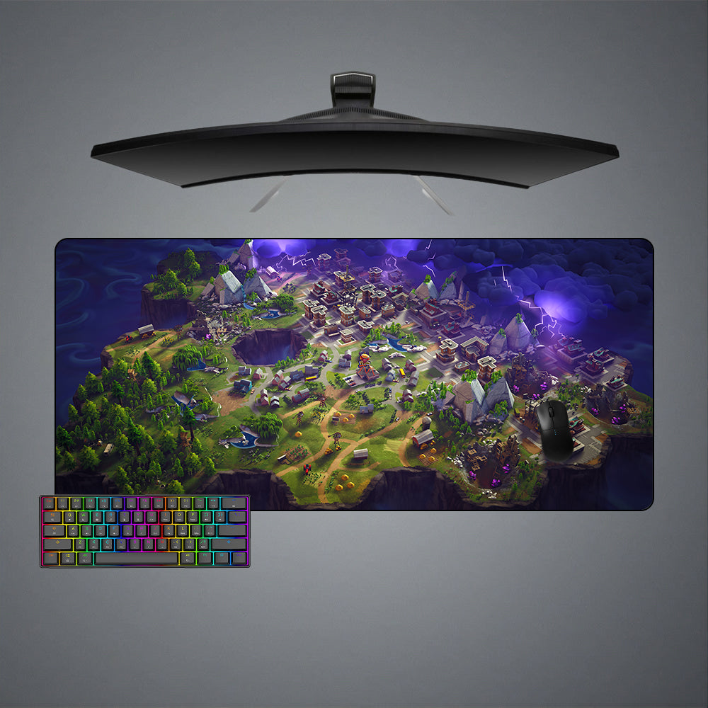 Allleftout Fortnite Map Design M-Xxl Size Gaming Mouse Pad, Computer Desk Mat