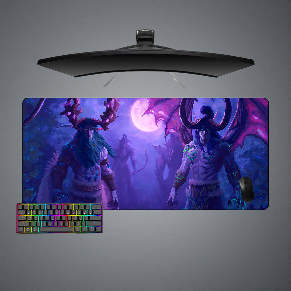 Allleftout Malfurion And Illidan Design M-Xxl Size Gaming Mouse Pad, Computer Desk Mat