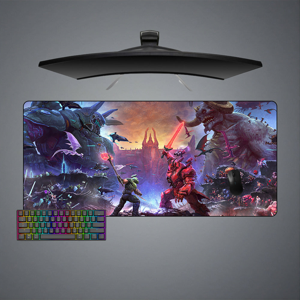 Allleftout Doom Dark Lord Design M-Xxl Size Gaming Mouse Pad, Computer Desk Mat