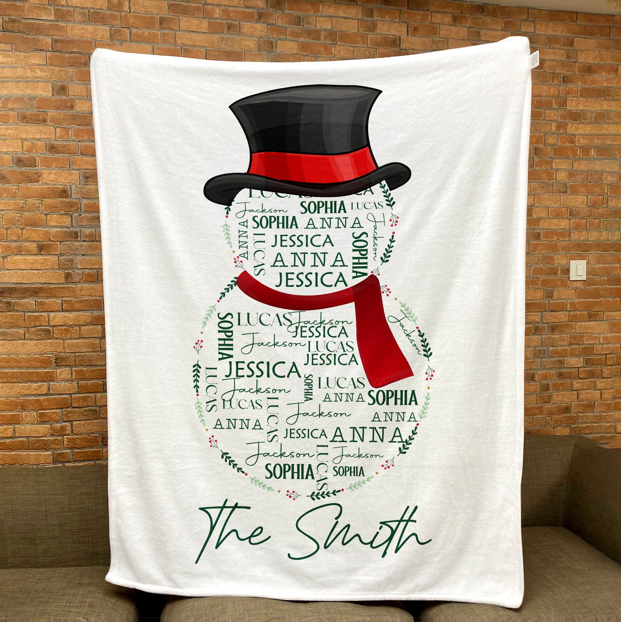 Petmytshirt Christmas Blanket Xmas Family Blanket Custom Christmas Gift for Daughter Son Kid