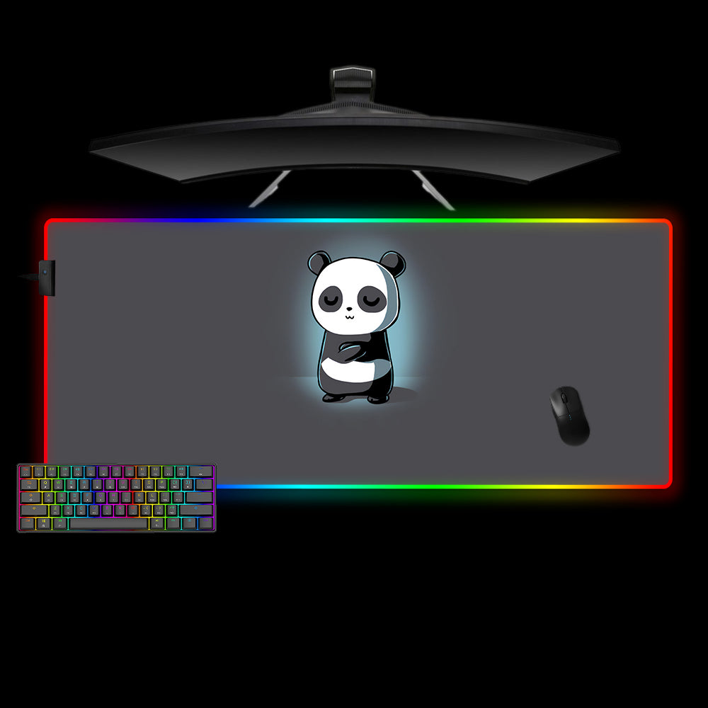 Allleftout Cartoon Panda Design M-Xxl Size Rgb Gaming Mouse Pad, Computer Desk Mat