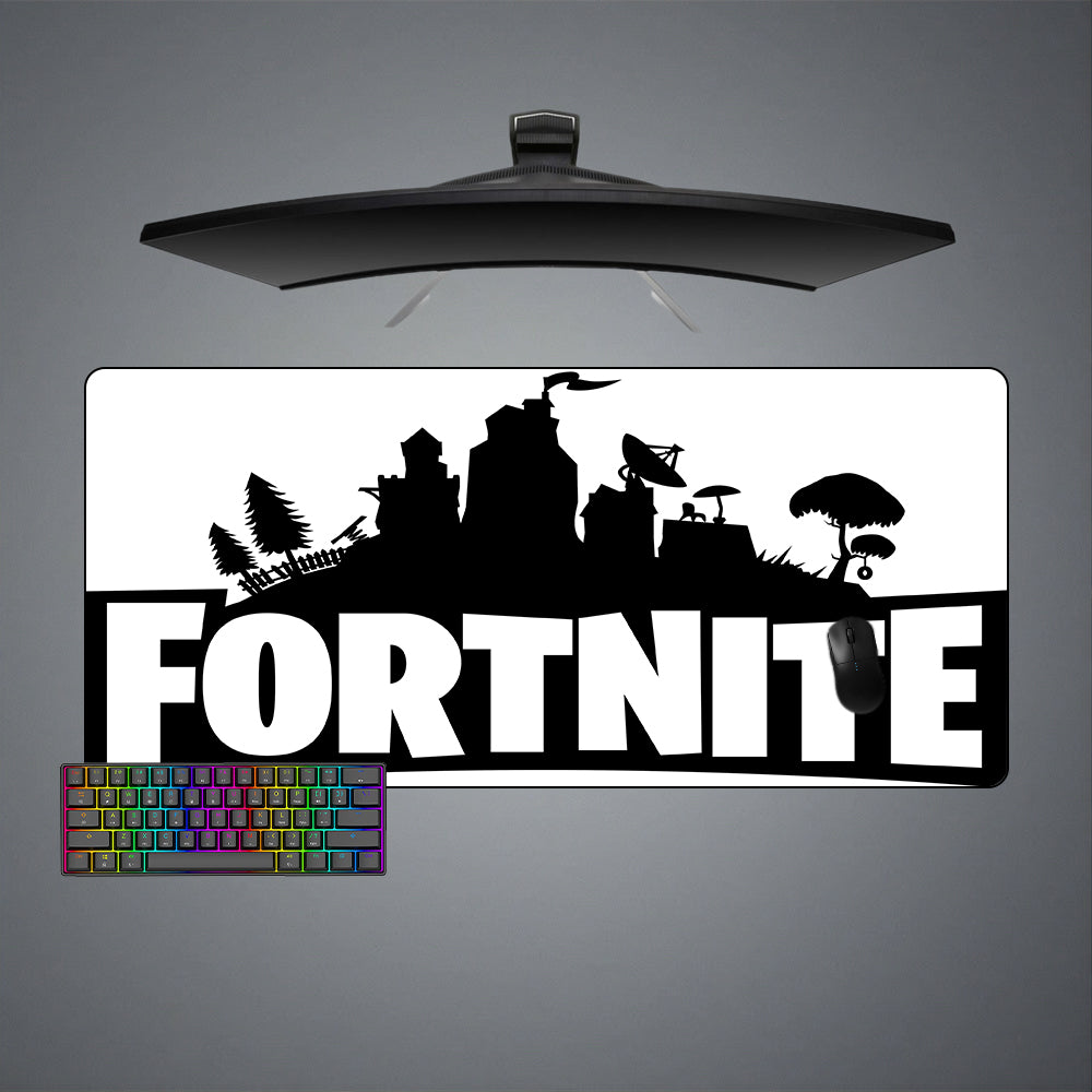 Allleftout Fortnite Black And White Design M-Xxl Size Gaming Mouse Pad, Computer Desk Mat