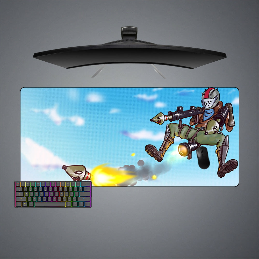 Allleftout Fortnite Rockets Design M-Xxl Size Gaming Mouse Pad, Computer Desk Mat