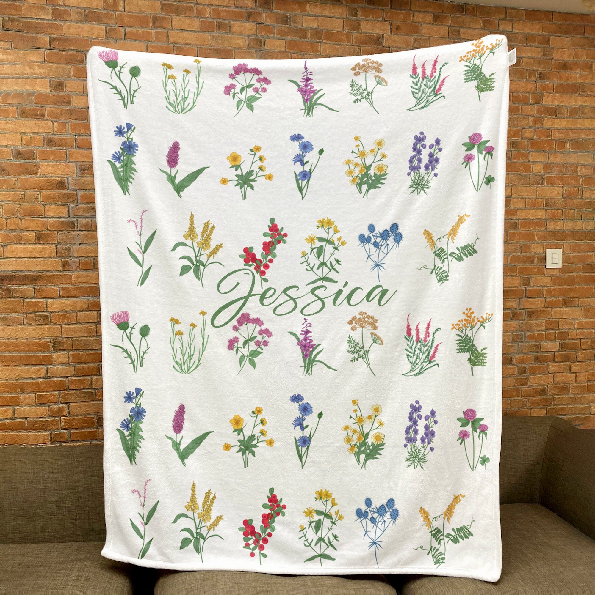 Petmytshirt Wildflowers Blanket Floral Blanket Custom Gift For Mom Wife Girlfriend Daughter