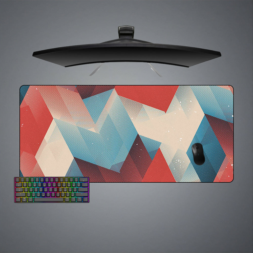 Allleftout Geo Wave Design M-Xxl Size Gaming Mouse Pad, Computer Desk Mat