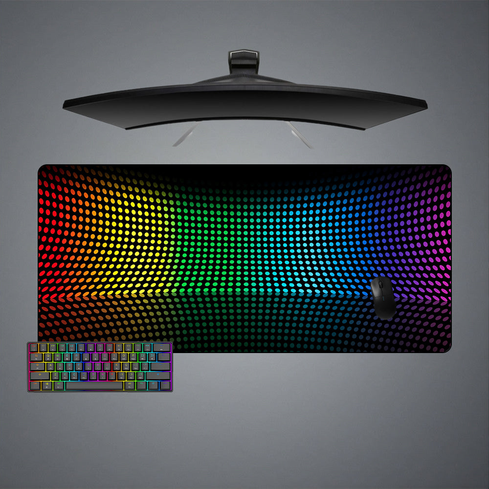Allleftout Rgb Dots Design M-Xxl Size Gaming Mouse Pad, Computer Desk Mat