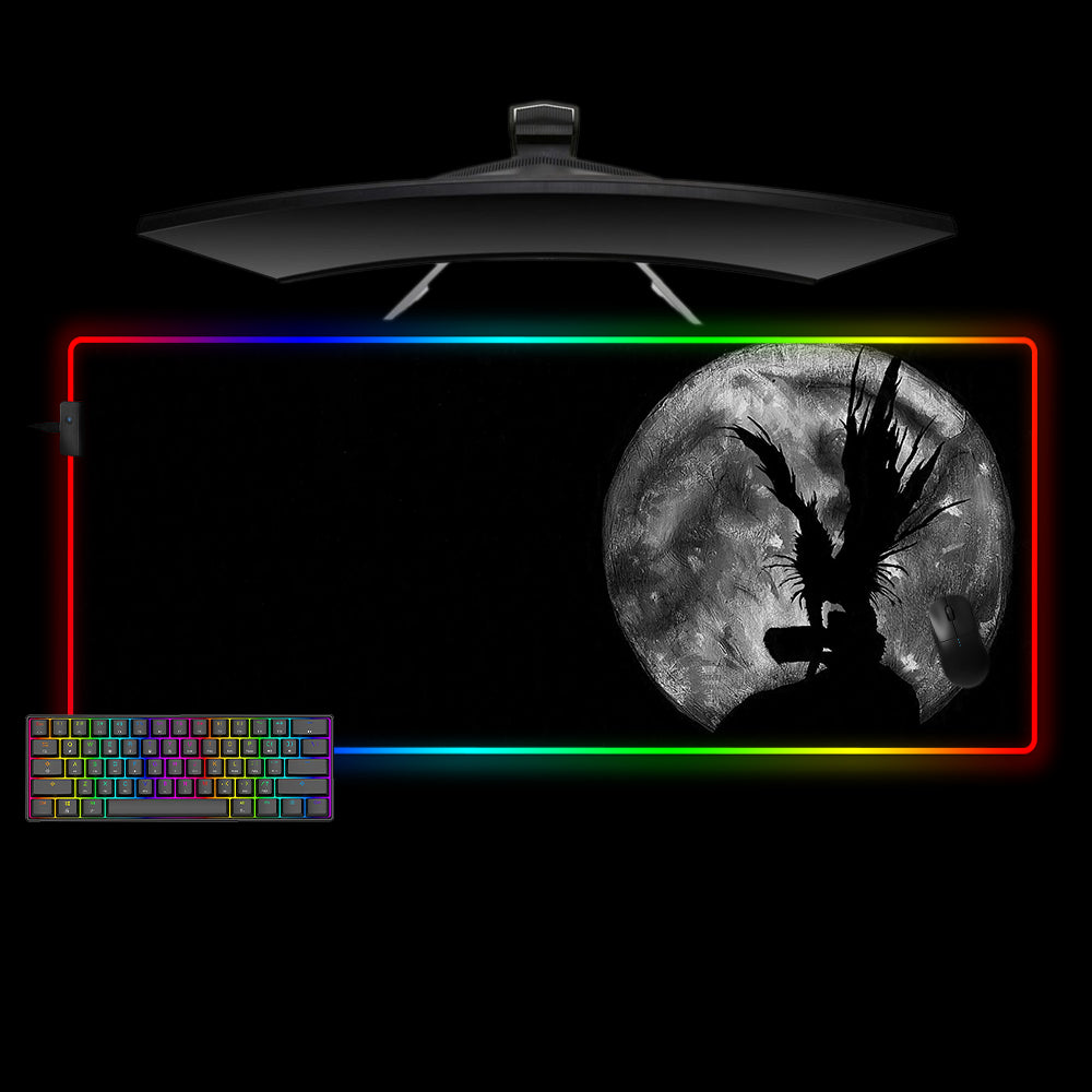 Allleftout Death Note Ryuk Moon Design M-Xxl Size Rgb Gaming Mouse Pad, Computer Desk Mat