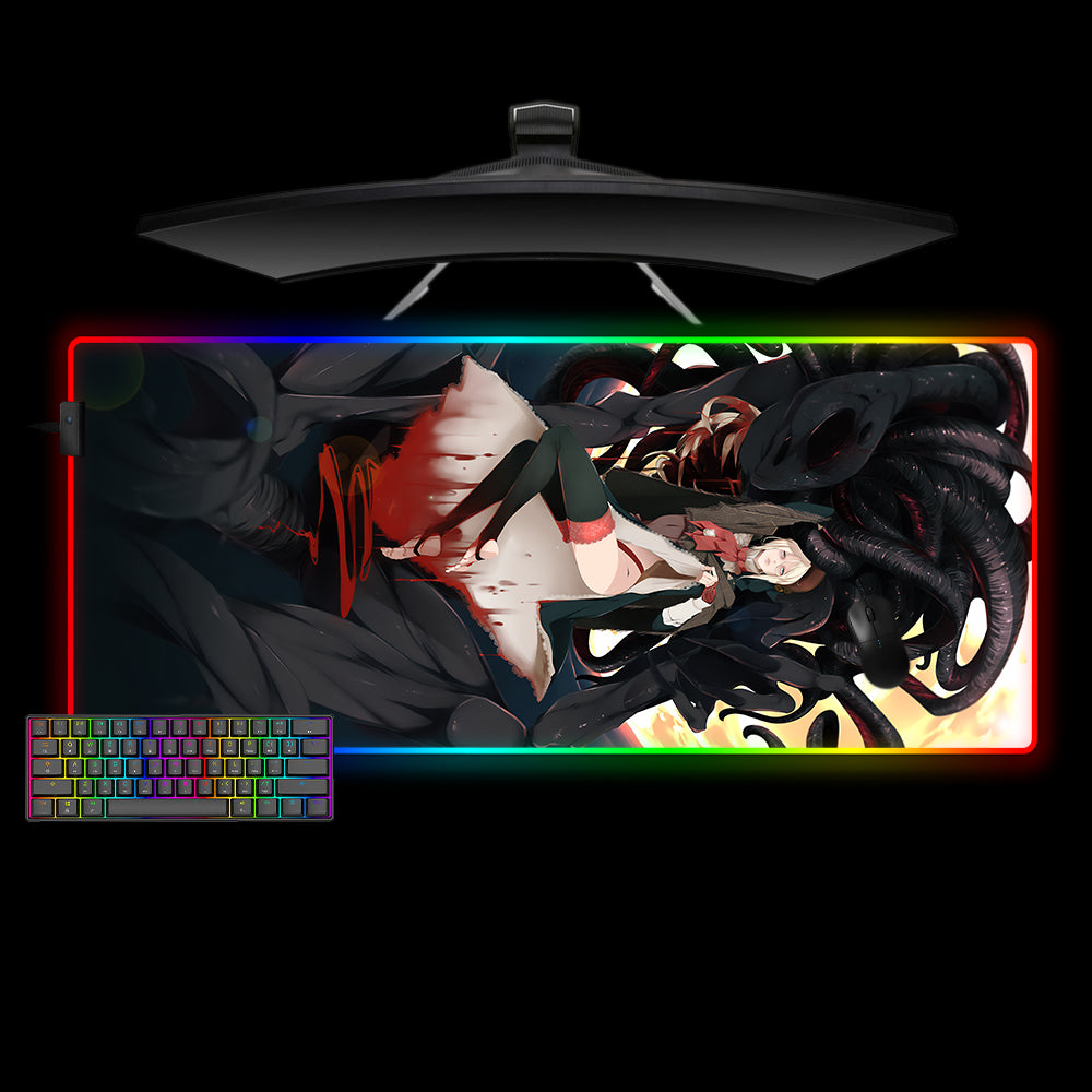 Allleftout Bloodborne Great One Design M-Xxl Size Rgb Gaming Mouse Pad, Computer Desk Mat