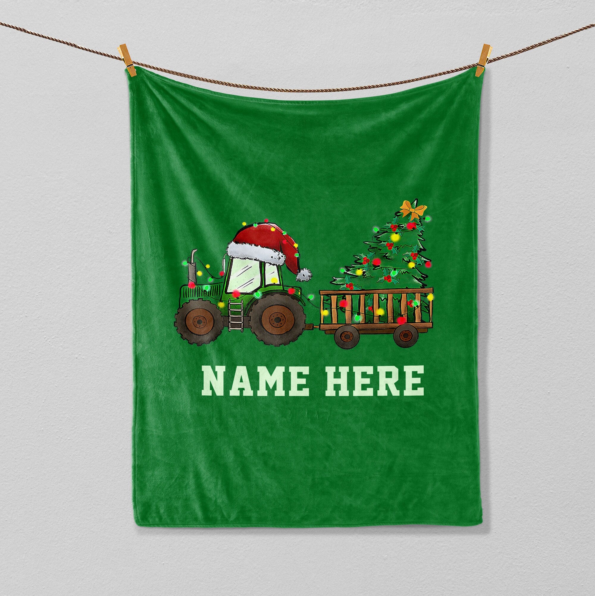Petmytshirt Christmas Tractor Blanket Tractor Blanket Custom Soft Cozy Sherpa Fleece Throw Blanket Christmas Gift for Son Boy Kid