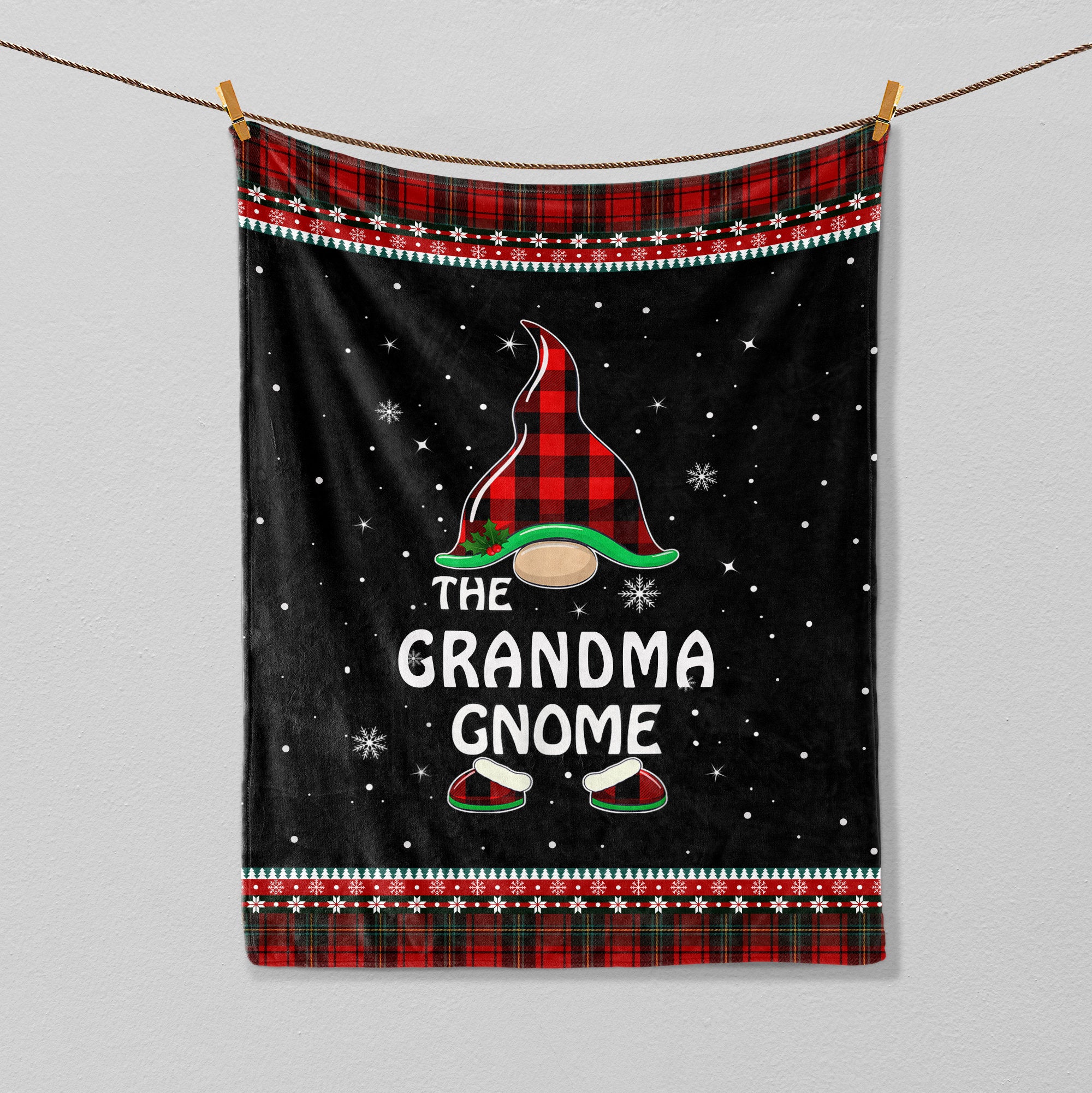 Petmytshirt Gnome Family Blanket Custom Matching Family Christmas Blanket Xmas Soft Cozy Sherpa Fleece Throw Blanket Gift for Family