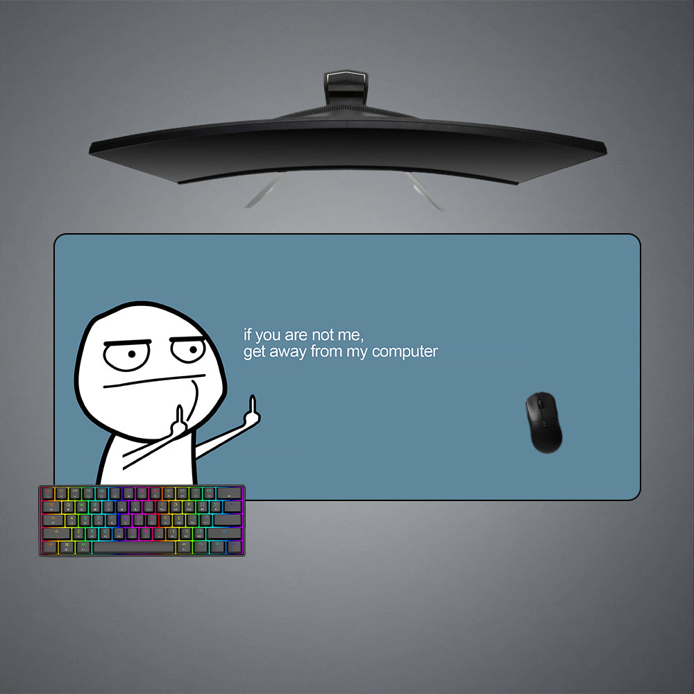 Allleftout Get Away Message Design M-Xxl Size Gaming Mouse Pad, Computer Desk Mat