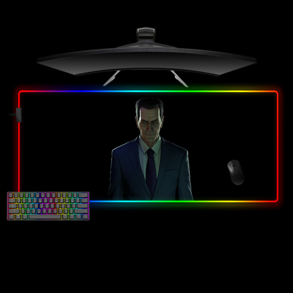 Allleftout G-Man Design M-Xxl Size Rgb Gaming Mouse Pad, Computer Desk Mat