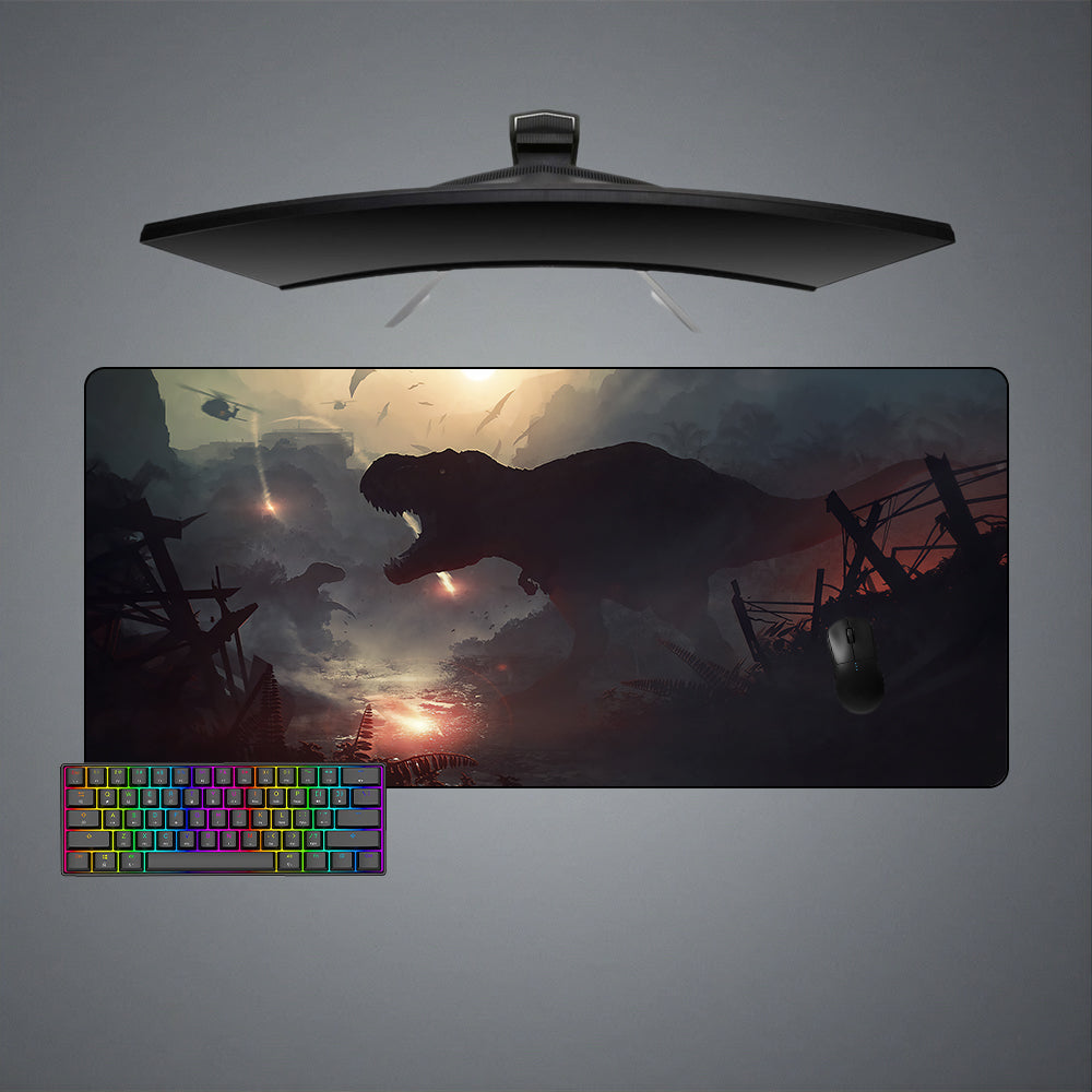 Allleftout Dinosaur Apocalypse Design M-Xxl Size Gaming Mouse Pad, Computer Desk Mat