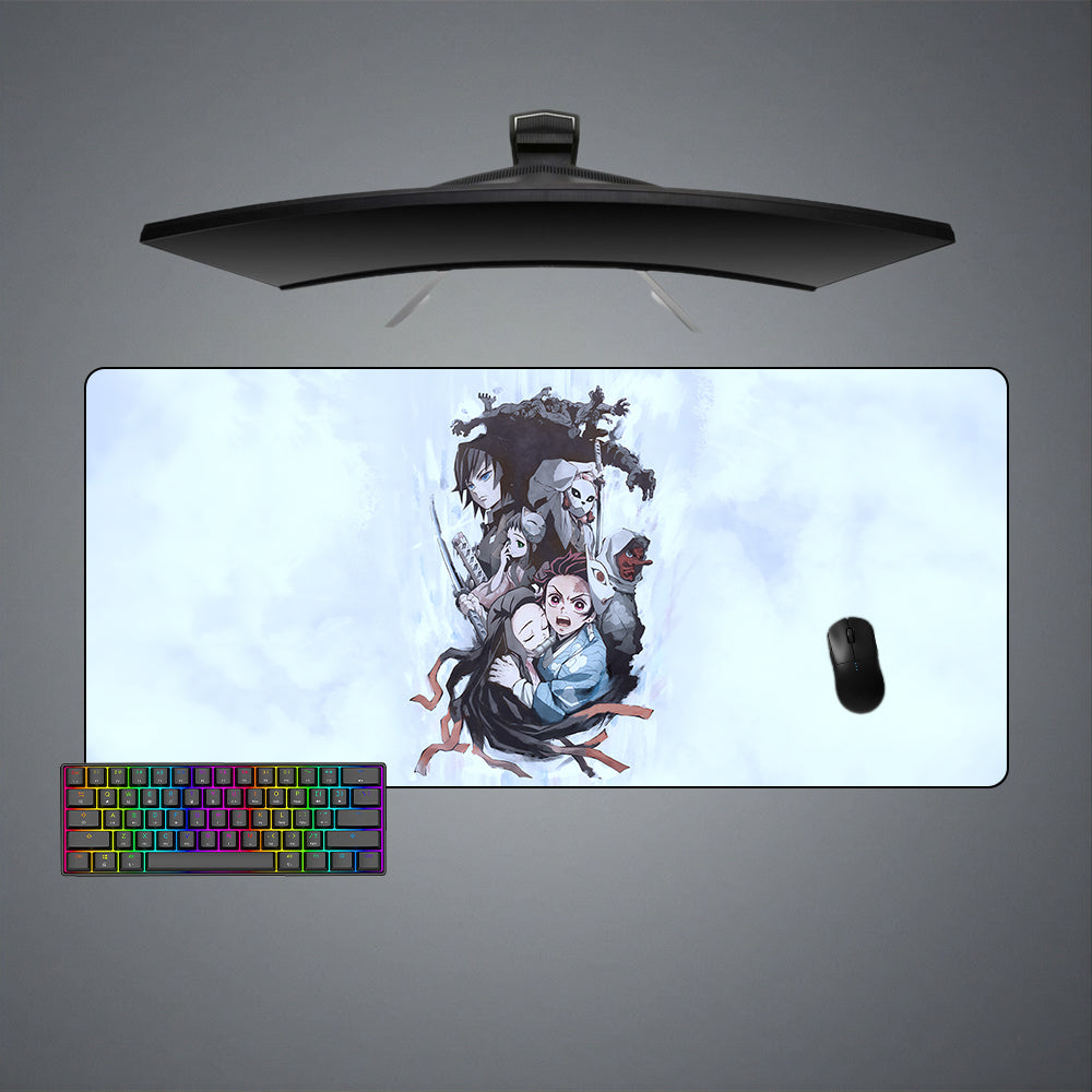 Allleftout Demon Slayer Design M-Xxl Size Gaming Mouse Pad, Computer Desk Mat
