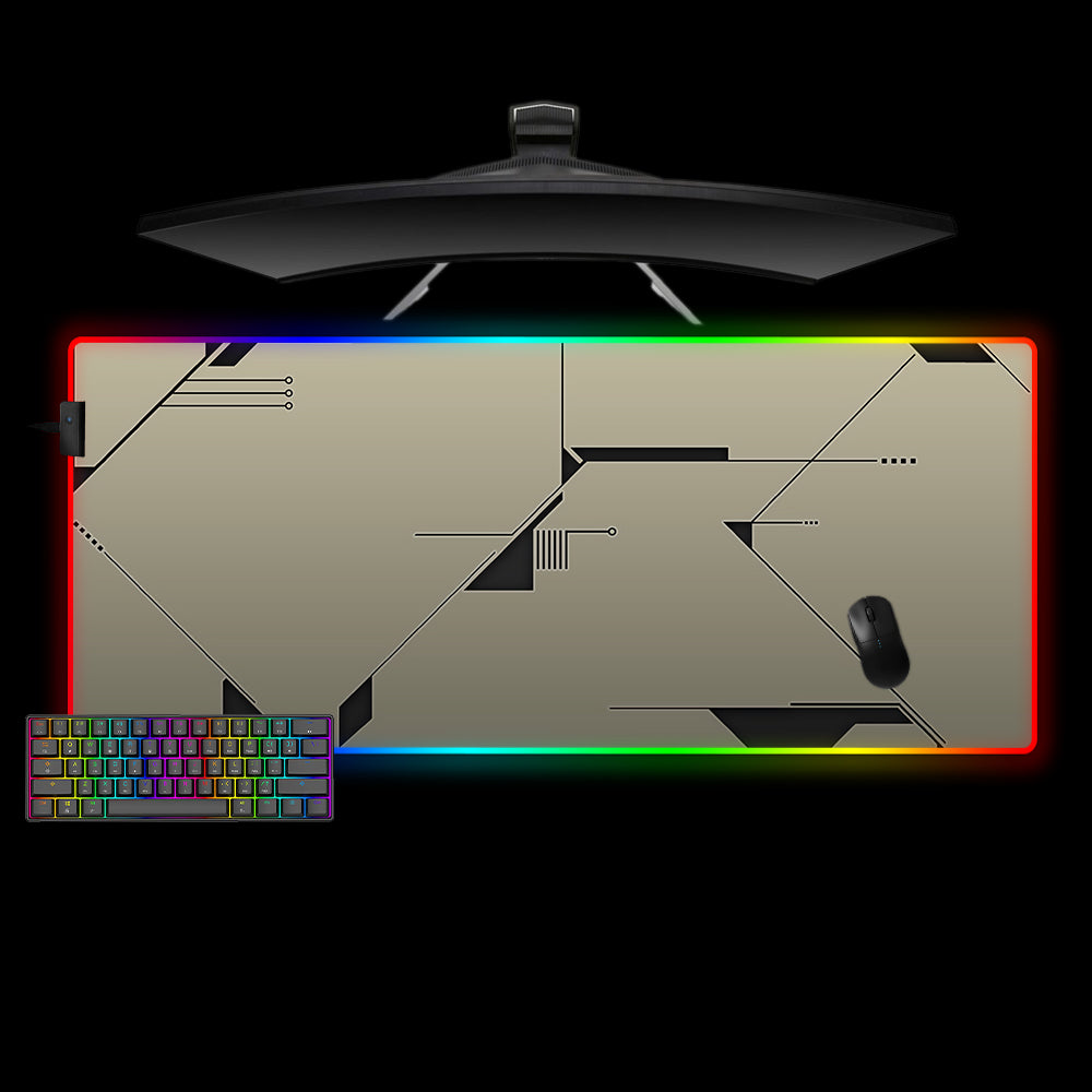 Allleftout Digital Design M-Xxl Size Rgb Gaming Mouse Pad, Computer Desk Mat