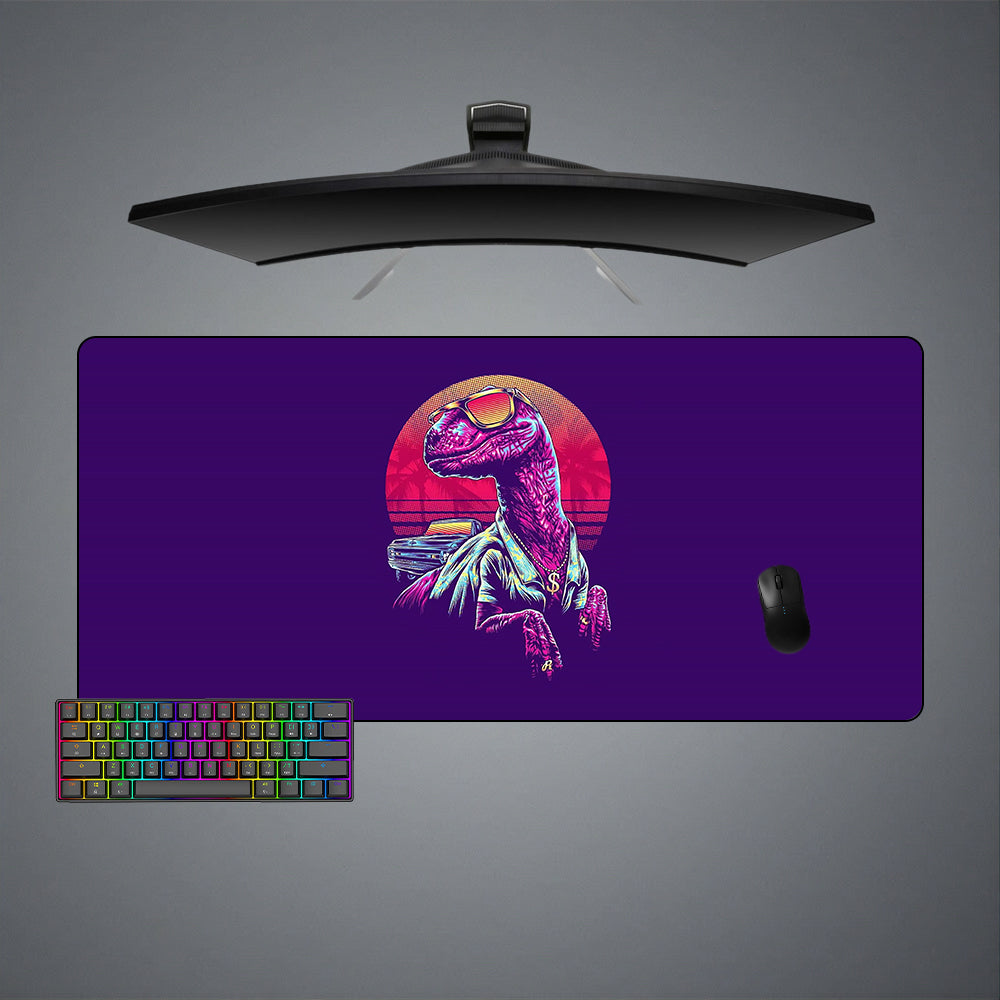 Allleftout Retro Raptor Design M-Xxl Size Gaming Mouse Pad, Computer Desk Mat