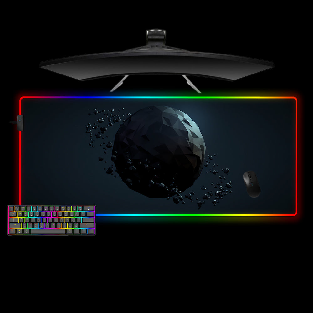 Allleftout Poly Planet Design M-Xxl Size Rgb Gaming Mouse Pad, Computer Desk Mat