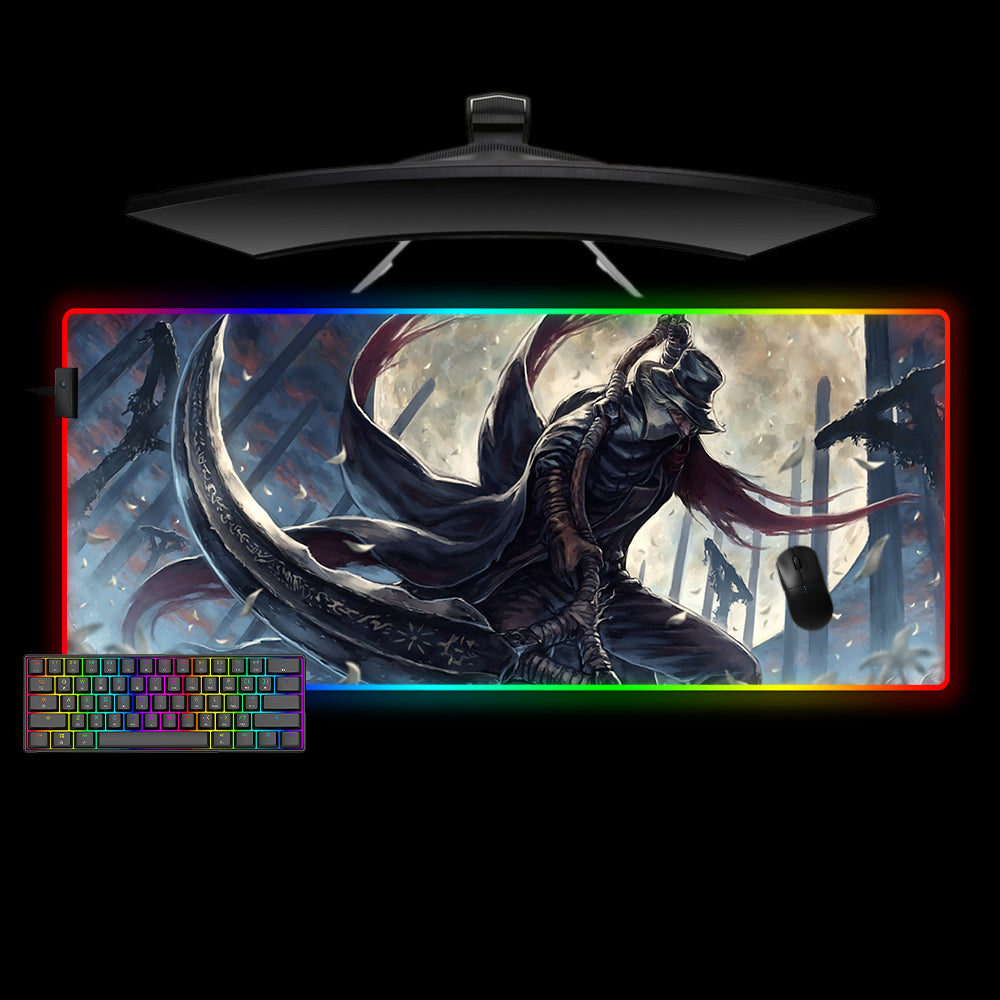 Allleftout Bloodborne Gehrman Design M-Xxl Size Rgb Gaming Mouse Pad, Computer Desk Mat