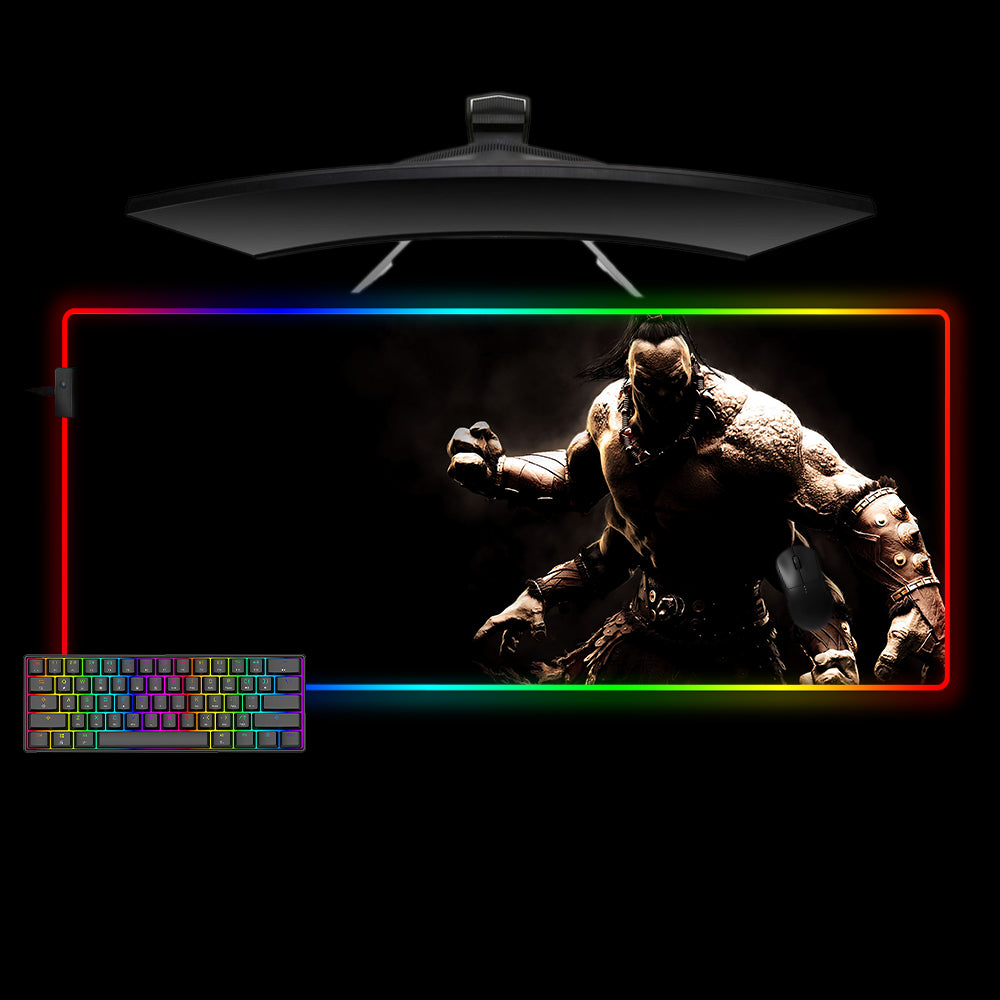 Allleftout Mortal Kombat Goro Design M-Xxl Size Rgb Gaming Mouse Pad, Computer Desk Mat