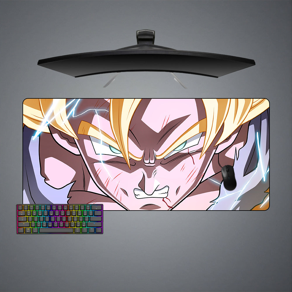 Allleftout Goku Anger Design M-Xxl Size Gaming Mouse Pad, Computer Desk Mat