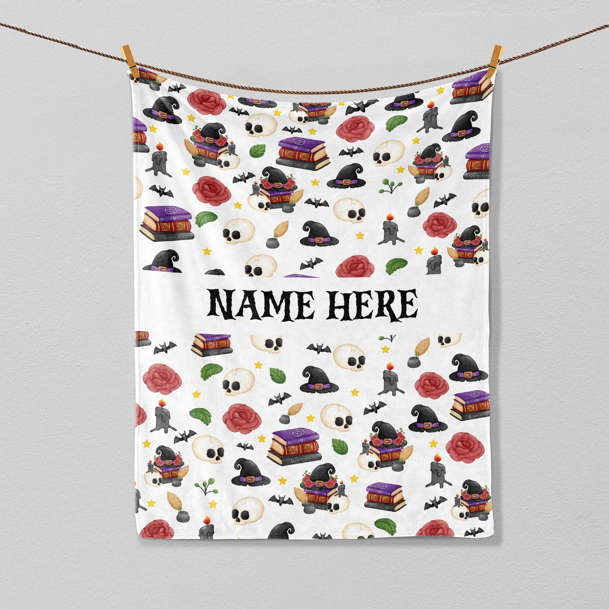 Petmytshirt Witch Blanket Witchy Things Blanket Custom Name Witchy Gift Halloween Gifts