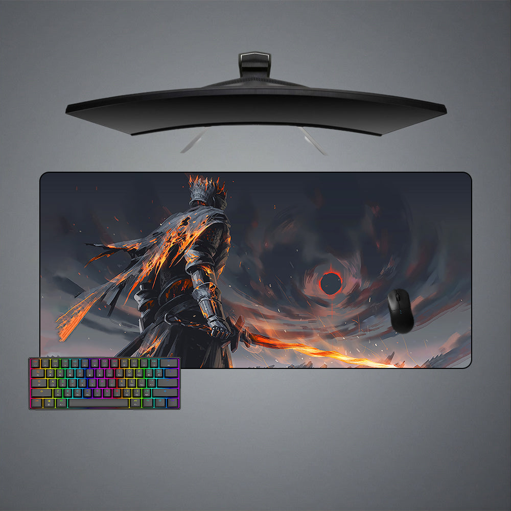 Allleftout Flaming Sword Design M-Xxl Size Gaming Mouse Pad, Computer Desk Mat