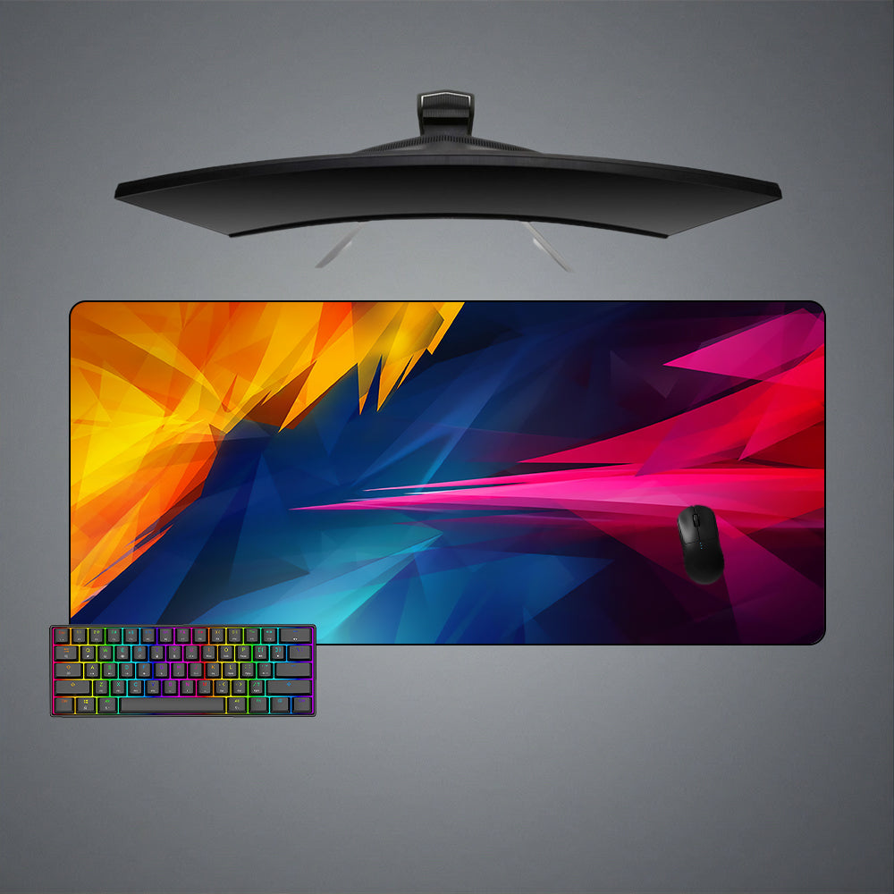 Allleftout Colorful Shards Design M-Xxl Size Gaming Mouse Pad, Computer Desk Mat